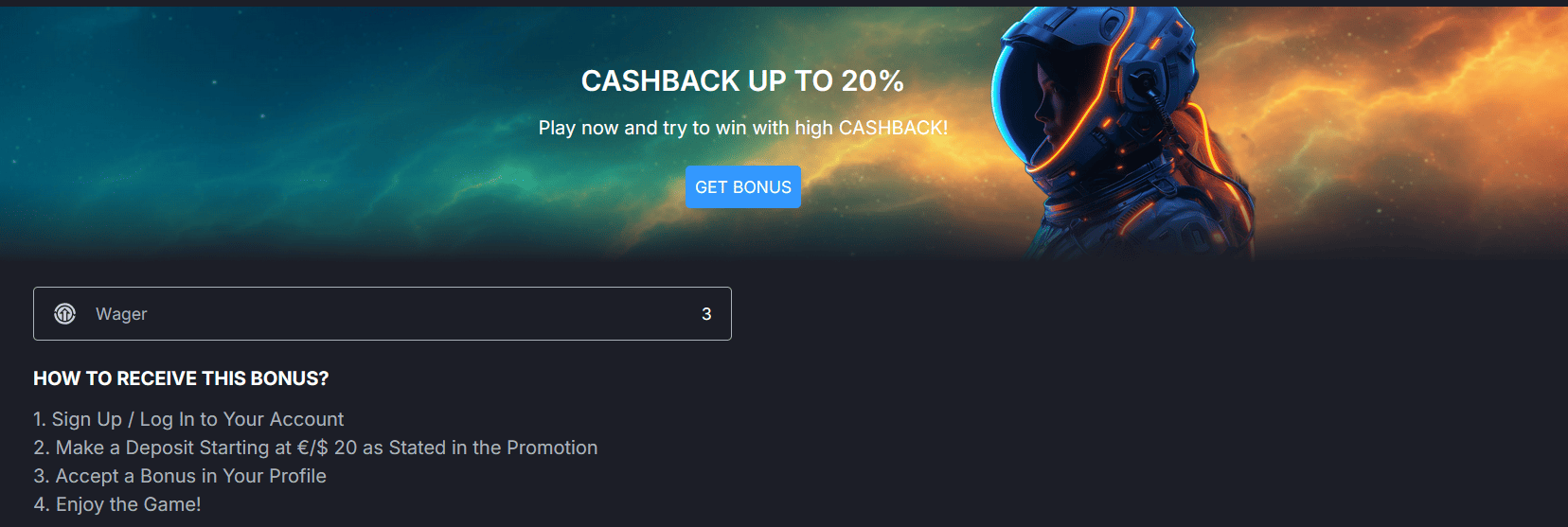Cashbackbonus Monixbet