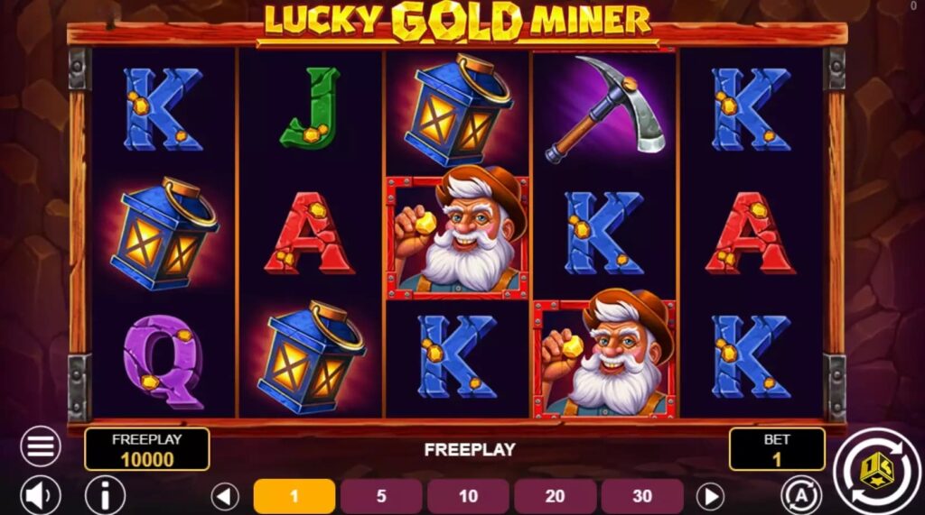 Spielverlauf von Lucky Gold Miner bei Spinch Casino