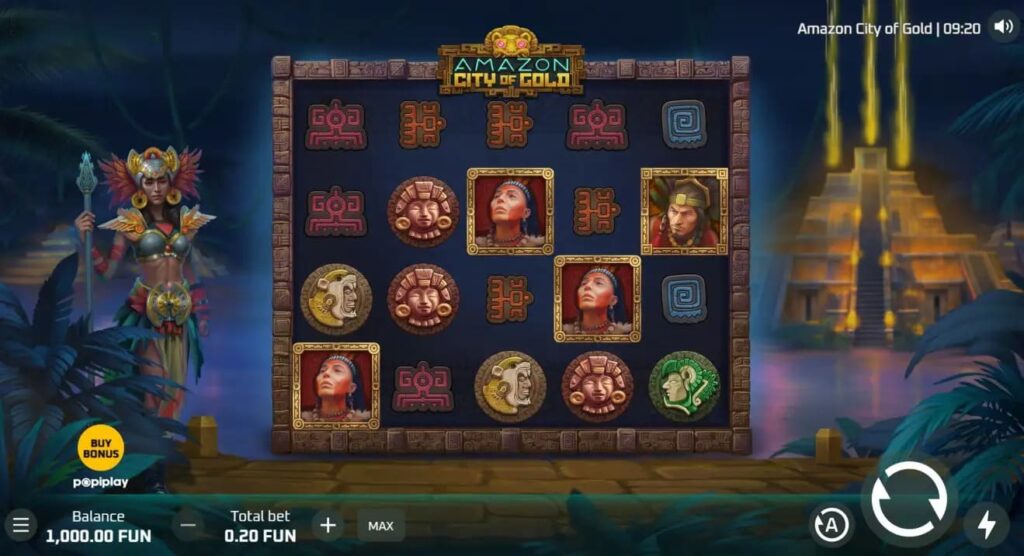 Spielverlauf von Amazon City Of Gold bei Spinch Casino