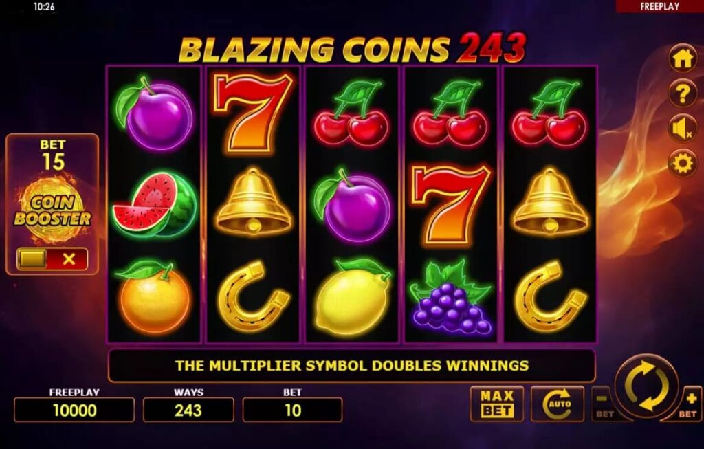 Blazing Coins 243 Gameplay Infinity Casino