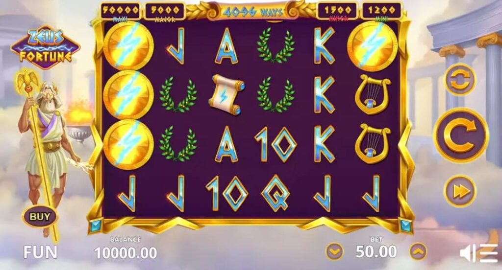 Zeus Fortune Gameplay Infinity Casino